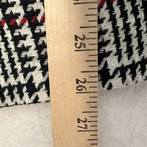 LAPIS ANTHROPOLOGIE Wool Blend Coat Womens L Black Houndstooth Large Lapel Y2K - Picture 13 of 14